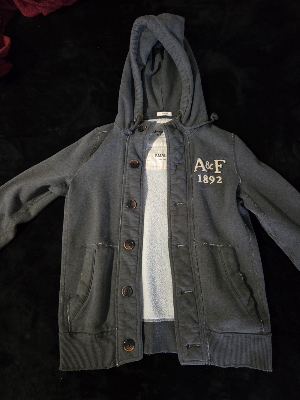 Abercrombie & Fitch Kids Hooded Jacket in Charcoal